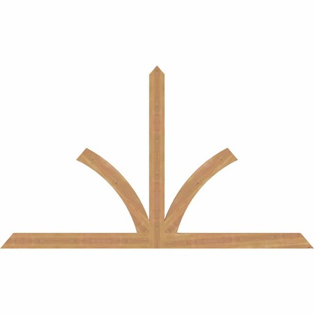 Ekena Millwork Richland Timber Gable Bracket, Western Red Cedar, 72"W x 42"H x 1 1/2"D x 3 1/2"F, 14/12 Pitch GBW072X42X0204RIC00SWR